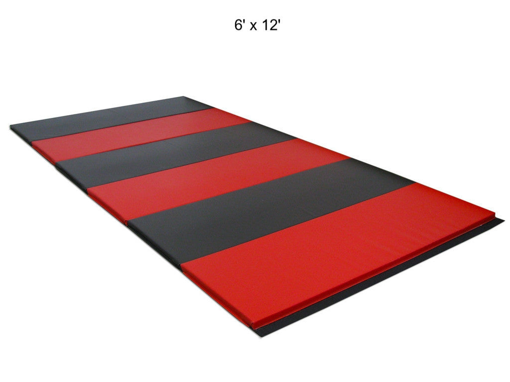 4'x8'x2” tapis de gymnastique épais panneau pliant aérobic exercice gym  fitness bleu / marine